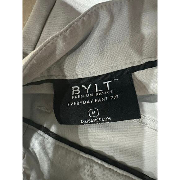 BYLT Pants Mens Medium Gray Everyday Pant 2.0 Stretch Performance Chino Golf - Picture 2 of 9